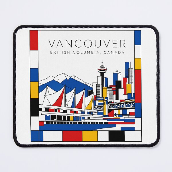 Item preview, Vancouver Mondrian style poster 3D designed and sold by CMYKStudio.