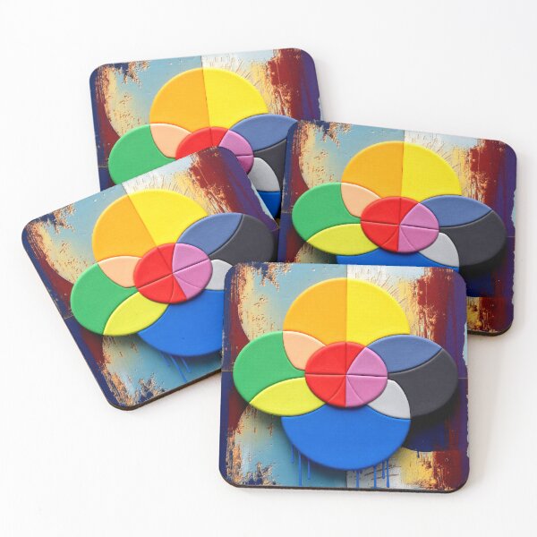 Item preview, radiant color wheel rust colorful geometric abstract design designed and sold by SmashingDeals.