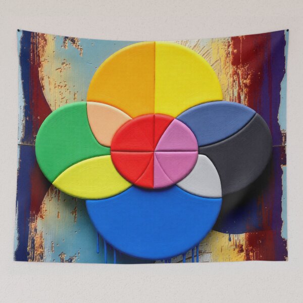 Item preview, radiant color wheel rust colorful geometric abstract design designed and sold by SmashingDeals.