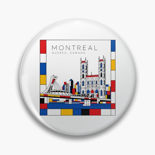 Item preview, Montreal Mondrian style poster 3D designed and sold by CMYKStudio.