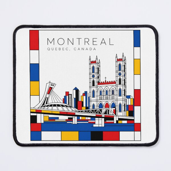 Item preview, Montreal Mondrian style poster 3D designed and sold by CMYKStudio.