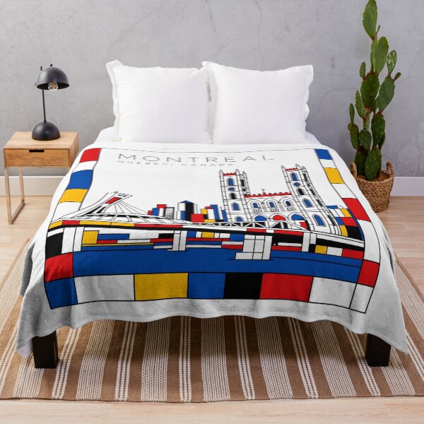 Item preview, Montreal Mondrian style poster 3D designed and sold by CMYKStudio.