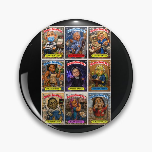 Item preview, Garbage Swamp Pals Funny Political Parody Vintage Satire Trading Card Art designed and sold by PhocoNibict.
