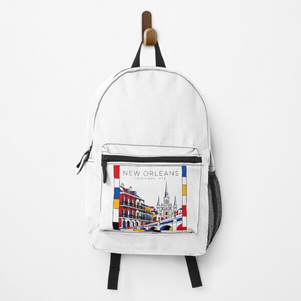 Item preview, New Orleans Mondrian style poster 3D designed and sold by CMYKStudio.