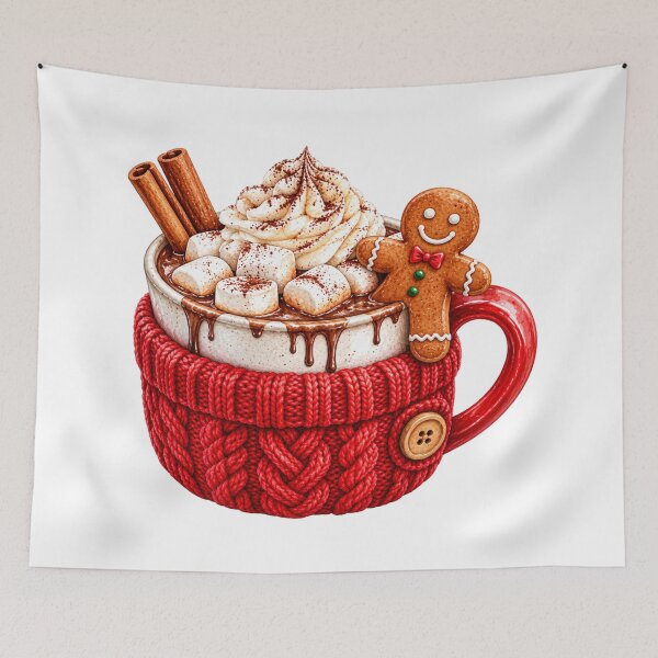 Item preview, Christmas Hot Chocolate Gingerbread Cozy Mug designed and sold by GSizzle1.