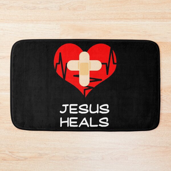 Item preview, Jesus Heals Christian Cross Nurse Heart designed and sold by aox-cc-3oy.