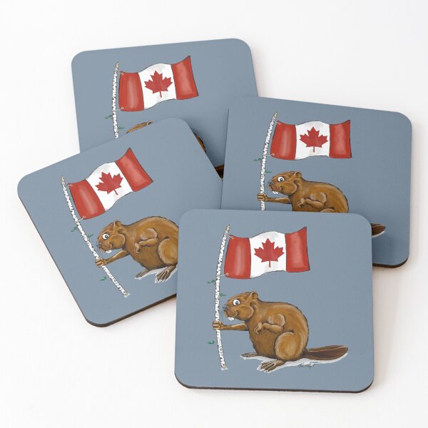 Item preview, Beaver with Canadian Flag designed and sold by Wangnitokoto.