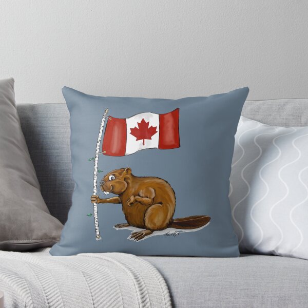 Item preview, Beaver with Canadian Flag designed and sold by Wangnitokoto.