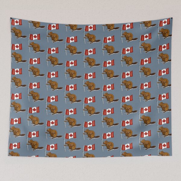 Item preview, Beaver with Canadian Flag designed and sold by Wangnitokoto.