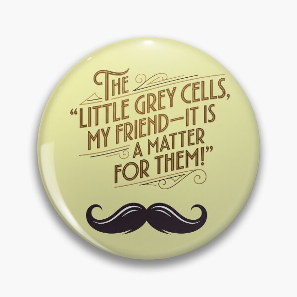 Item preview, Hercule Poirot Quote Vintage Typography design designed and sold by Wonderful world of whimsical Art of yesteryear and today .