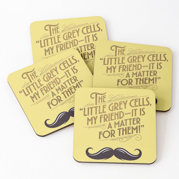 Item preview, Hercule Poirot Quote Vintage Typography design designed and sold by Wonderful world of whimsical Art of yesteryear and today .