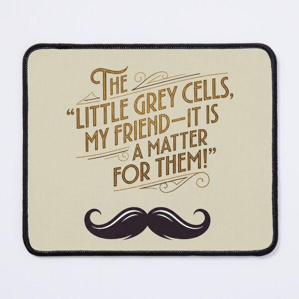 Item preview, Hercule Poirot Quote Vintage Typography design designed and sold by Wonderful world of whimsical Art of yesteryear and today .