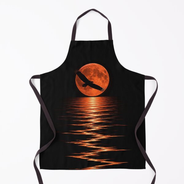 Item preview, The crimson moon's reflection with a soaring falcon designed and sold by GRFORA.