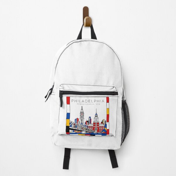 Item preview, Philadelphia Mondrian style poster 3D designed and sold by CMYKStudio.