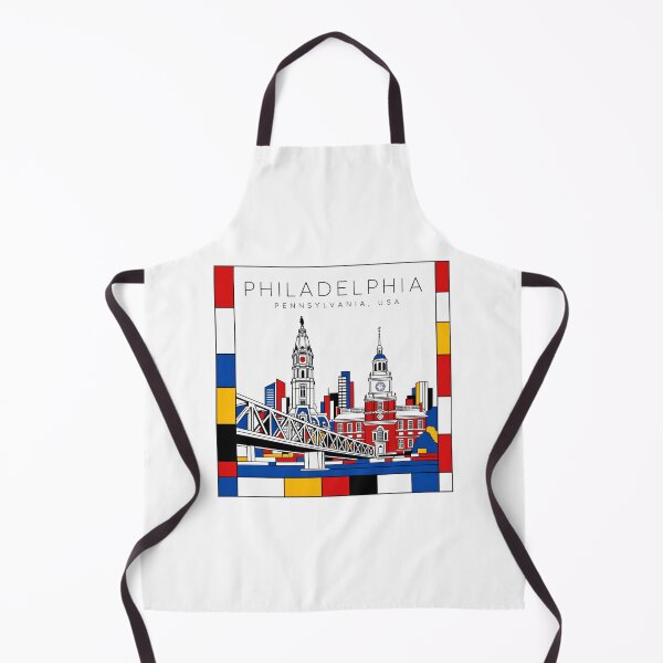Item preview, Philadelphia Mondrian style poster 3D designed and sold by CMYKStudio.