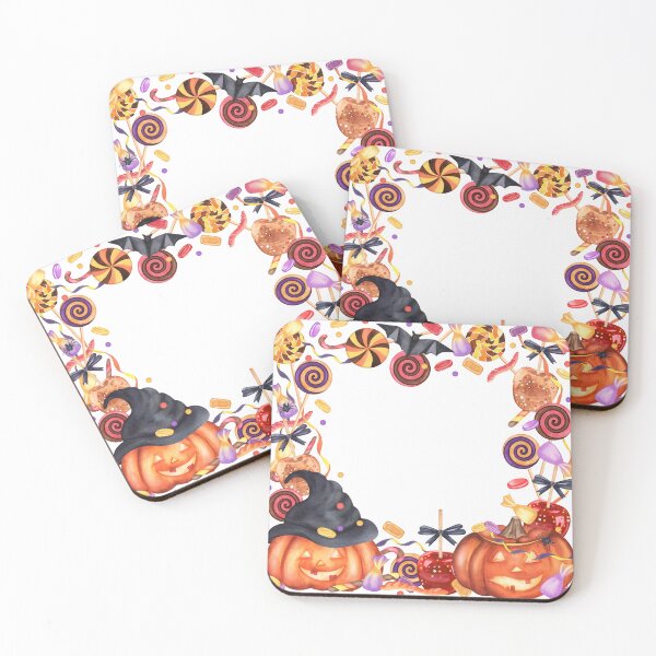 Item preview, Watercolor Halloween Square Frame Design designed and sold by ElenaValeto.