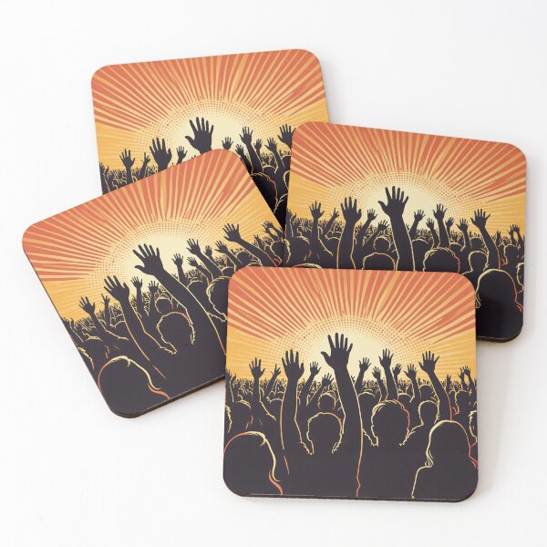 Item preview, Retro Music Festival Crowd Flat Halftone Poster designed and sold by RAMemory.