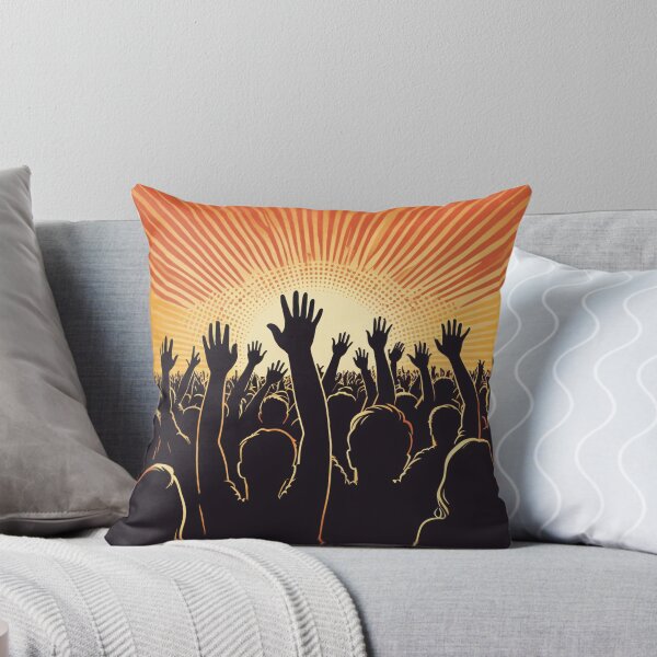 Item preview, Retro Music Festival Crowd Flat Halftone Poster designed and sold by RAMemory.