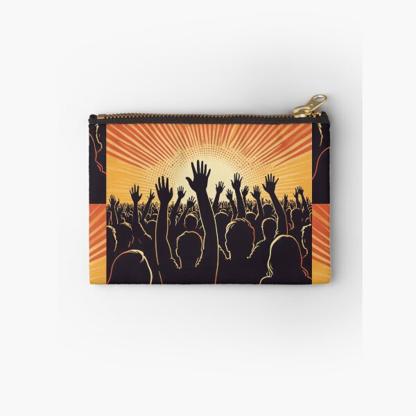 Item preview, Retro Music Festival Crowd Flat Halftone Poster designed and sold by RAMemory.