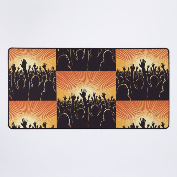 Item preview, Retro Music Festival Crowd Flat Halftone Poster designed and sold by RAMemory.