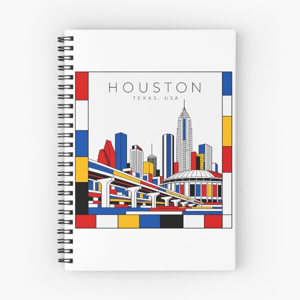 Item preview, Houston Mondrian style poster 3D designed and sold by CMYKStudio.
