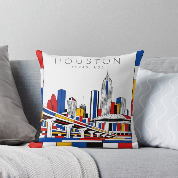 Item preview, Houston Mondrian style poster 3D designed and sold by CMYKStudio.