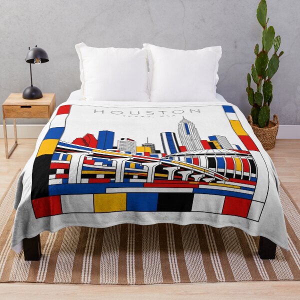 Item preview, Houston Mondrian style poster 3D designed and sold by CMYKStudio.