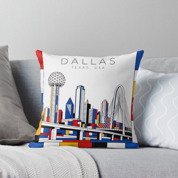 Item preview, Dallas Mondrian style poster 3D designed and sold by CMYKStudio.