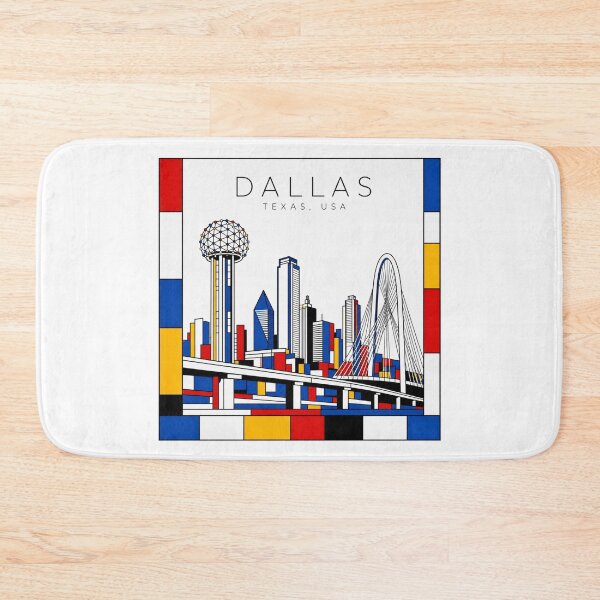 Item preview, Dallas Mondrian style poster 3D designed and sold by CMYKStudio.