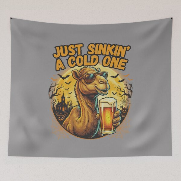 Item preview, Halloween Camel Beer Party – Funny Spooky Drinking Design – Just Sinkin' a Cold One Halloween – Funny Beer T-Shirt designed and sold by Grang Art Artistic Designs.