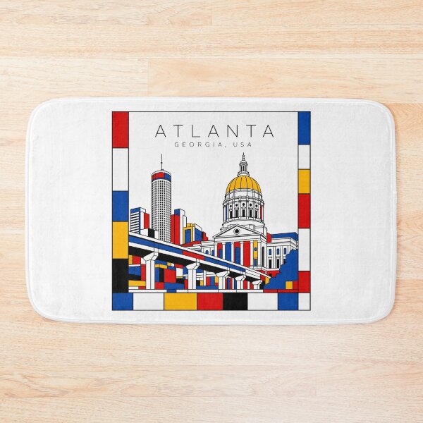 Item preview, Atlanta Mondrian style poster 3D designed and sold by CMYKStudio.