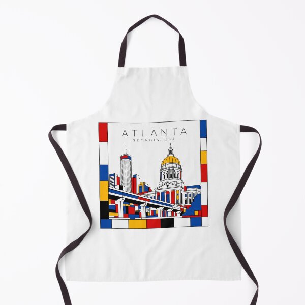 Item preview, Atlanta Mondrian style poster 3D designed and sold by CMYKStudio.