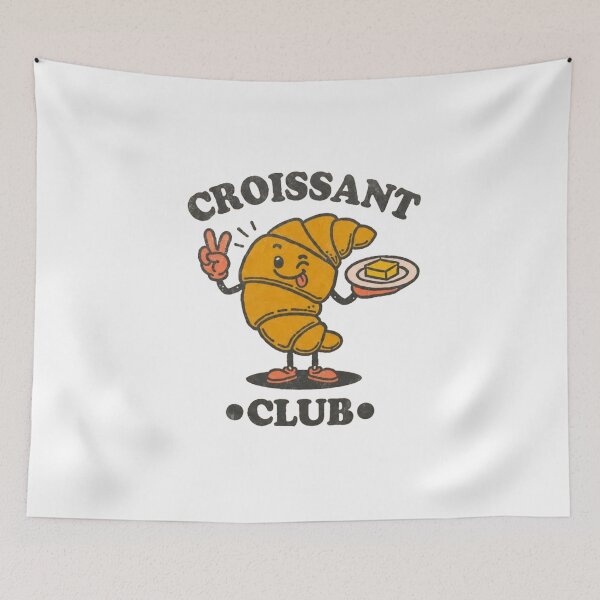 Item preview, Croissant Club Funny Retro Bakery Foodie designed and sold by Gbriel3.