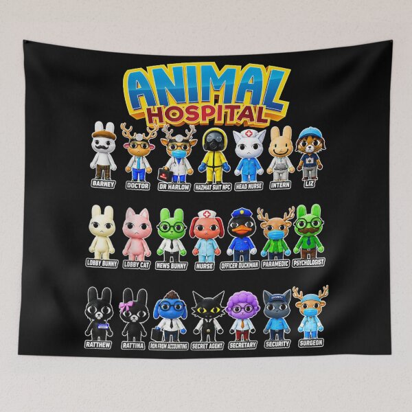 Item preview, Animal Hospital Characters Funny Gaming Parody Pop Culture Meme Character Roster designed and sold by NgumohaLanke.