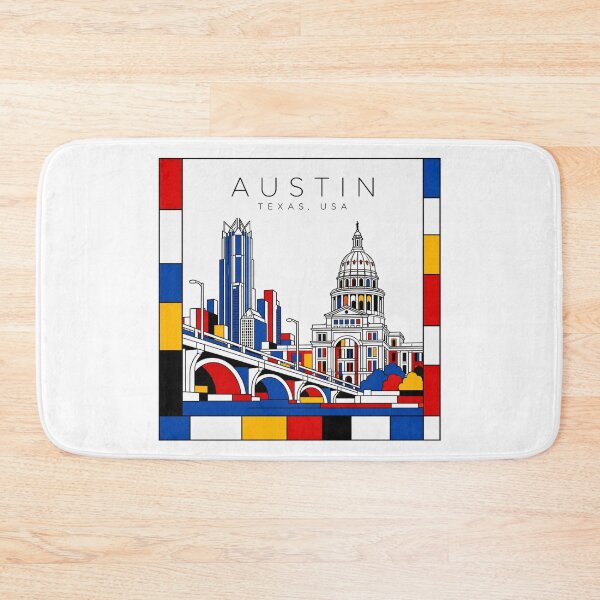 Item preview, Austin Mondrian style poster 3D designed and sold by CMYKStudio.