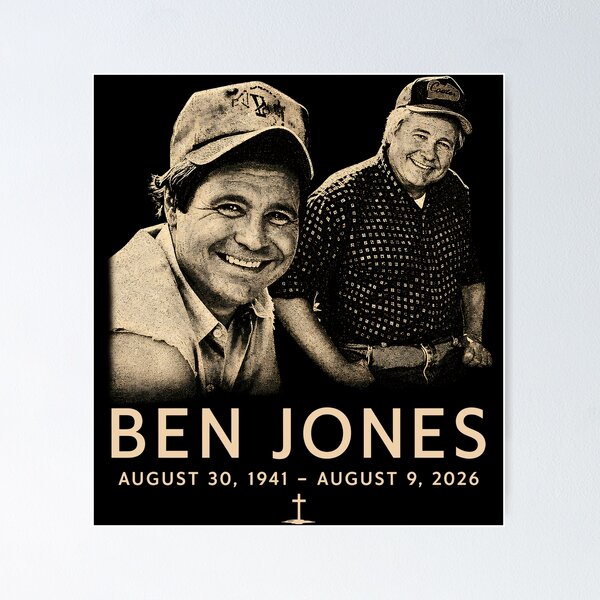 Item preview, Ben Jones Cooter Memorial Tribute 1941–2026 Vintage Portrait designed and sold by AnaHahn.
