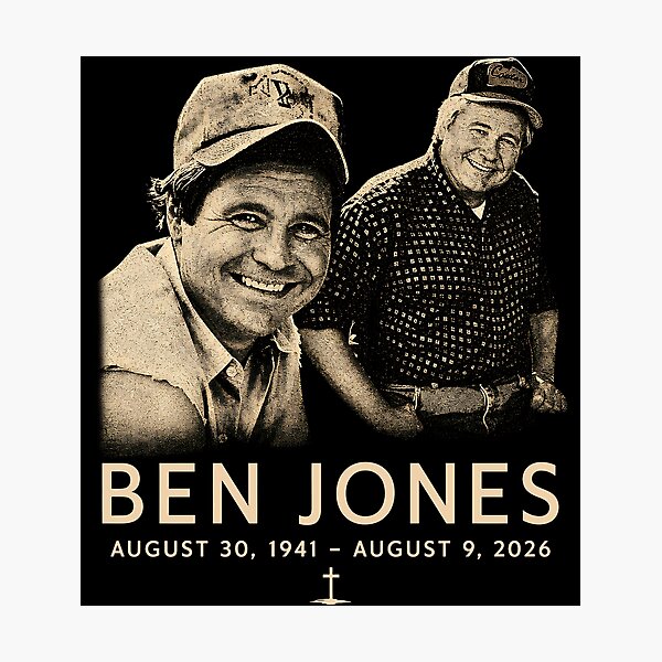 Item preview, Ben Jones Cooter Memorial Tribute 1941–2026 Vintage Portrait designed and sold by AnaHahn.