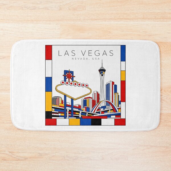 Item preview, Las Vegas Mondrian style poster 3D designed and sold by CMYKStudio.