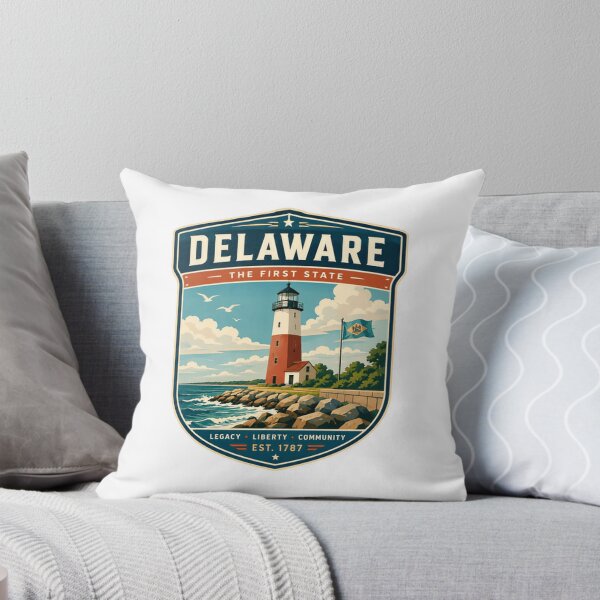 Item preview, Delaware The First State State Pride Lighthouse Est 1787 designed and sold by Simsimah26Parks.