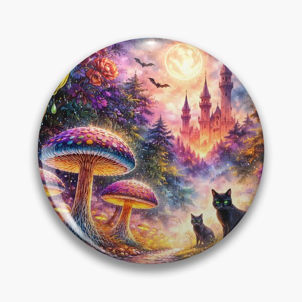 Item preview, Enchanted Forest with Glowing Cats designed and sold by cuprum.