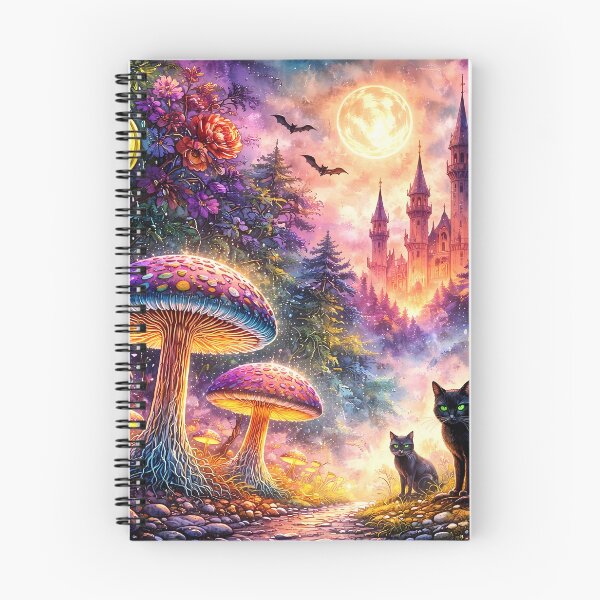 Item preview, Enchanted Forest with Glowing Cats designed and sold by cuprum.