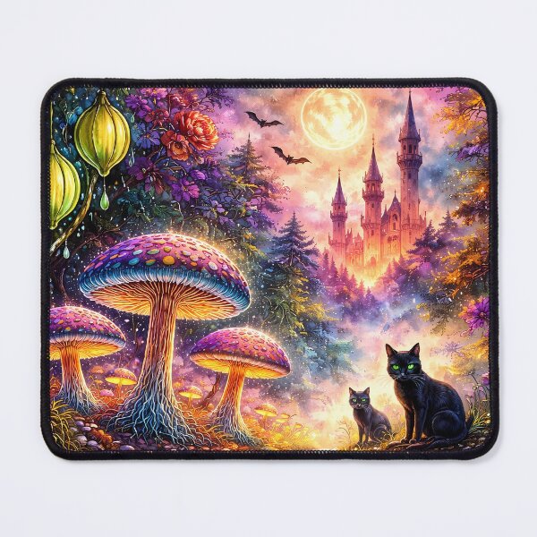 Item preview, Enchanted Forest with Glowing Cats designed and sold by cuprum.