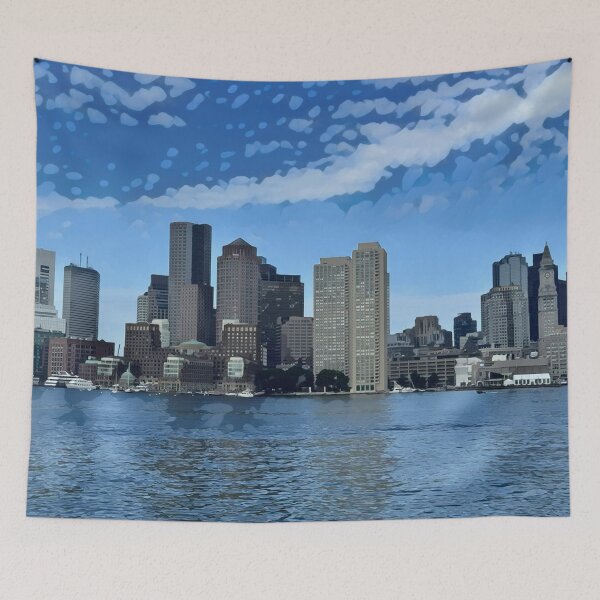 Item preview, Boston Skyline from Water Taxi designed and sold by BGGretchen.