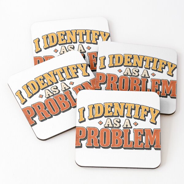 Item preview, Funny Sarcastic Shirt, I Identify As A Problem T-Shirt, Retro Humor Quote Gift, Snarky Saying Gift, Sarcasm Graphic Tee designed and sold by OUICHA.