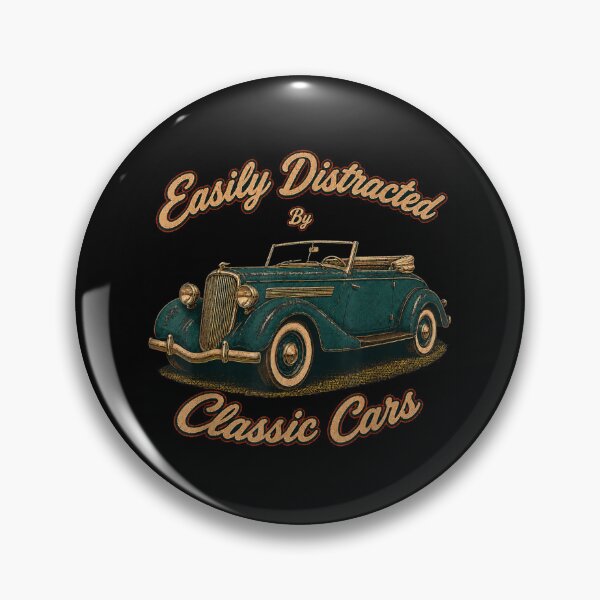 Item preview, Funny Easily Distracted By Classic Cars Vintage Retro Car Guy designed and sold by NgumohaLanke.