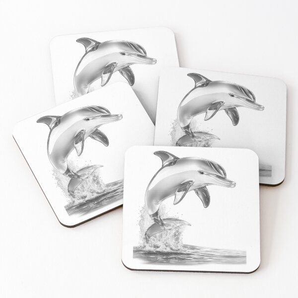 Item preview, Graceful Dolphin Jump Ocean Wildlife Art designed and sold by GRFORA.
