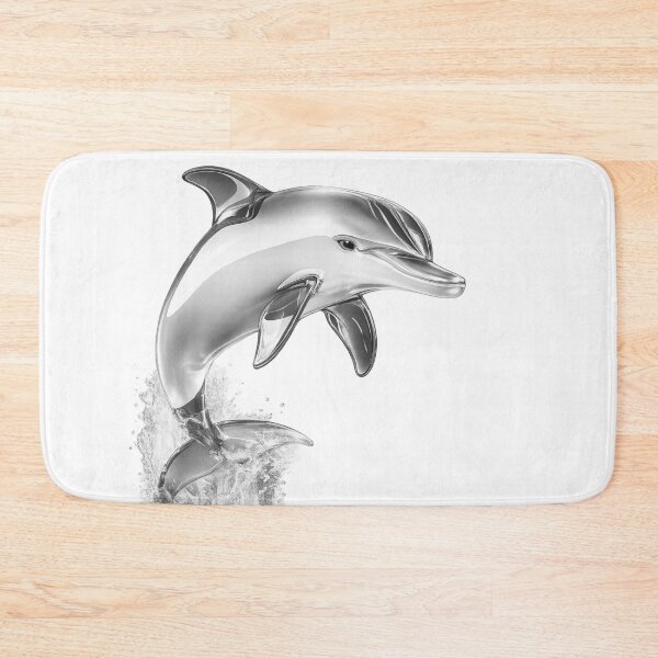 Item preview, Graceful Dolphin Jump Ocean Wildlife Art designed and sold by GRFORA.