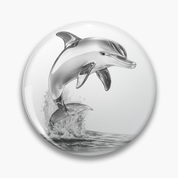 Item preview, Graceful Dolphin Jump Ocean Wildlife Art designed and sold by GRFORA.
