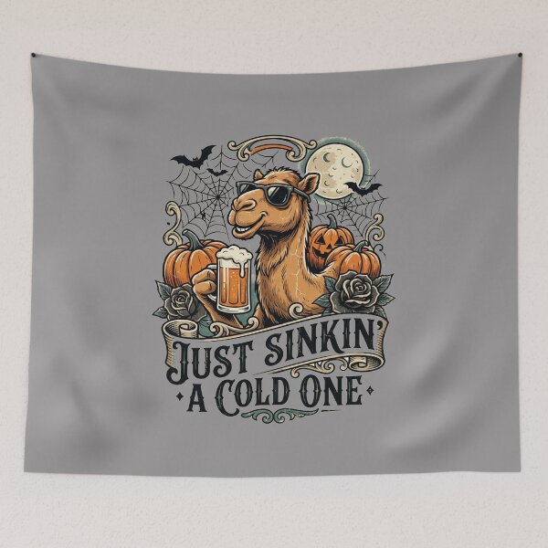 Item preview, Spooky Beer Camel – Halloween – Just Sinkin' a Cold One Halloween – Funny Beer T-Shirt designed and sold by Grang Art Artistic Designs.