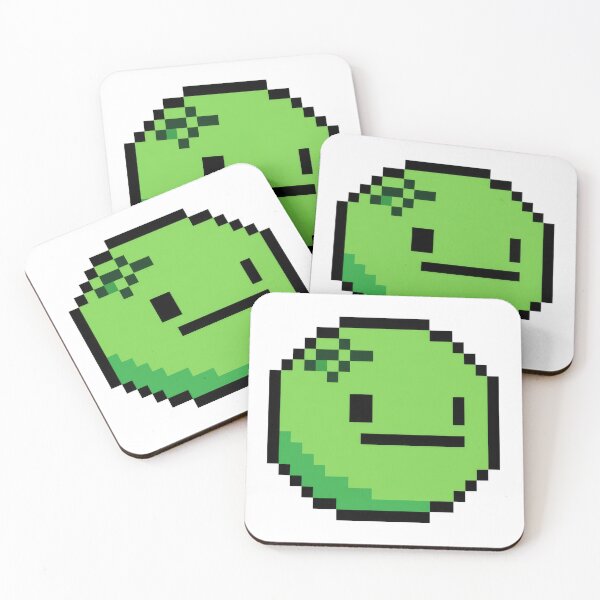 Item preview, Cute Injured Green Pixel Emoji designed and sold by bygamers.